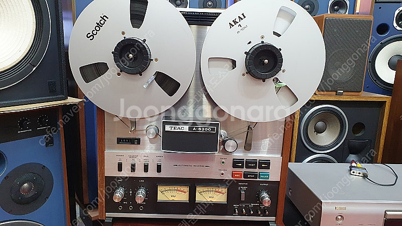 TEAC티악 릴데크 A6300/10인치 테이프포함/오토리버스--0